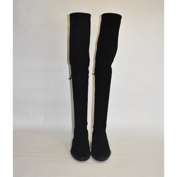 Stuart Weitzman City Over The Knee Boot Black Suede Size 9 B S4957 - Picture 7 of 10
